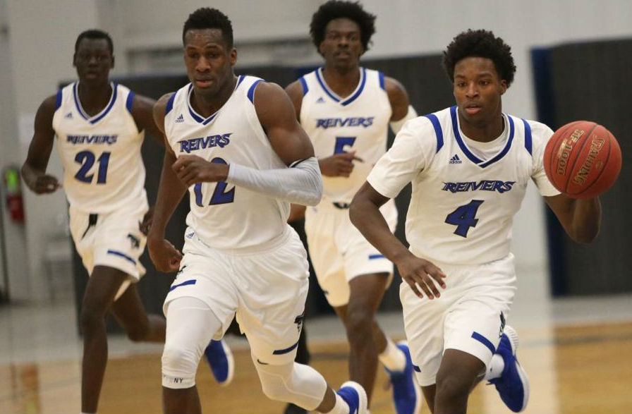 From Left to Right: Esahia Nyiwe, Amadou Sylla, Travon Broadway, and Caleb Huffman all played significant roles in the decisive 77-54 victory over KCK Tuesday (11/27/18) evening at Reiver Arena.