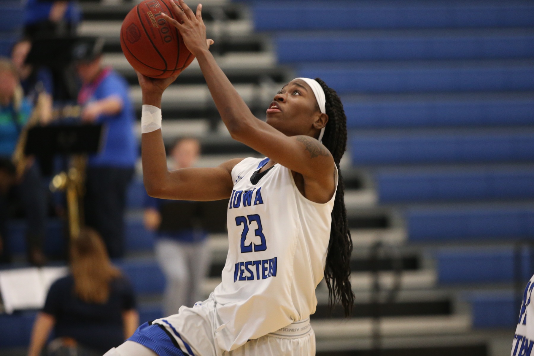 Sophomore forward Miya Bull lead IWCC in scoring tallying 13 points in the win over Northeast this past Saturday.