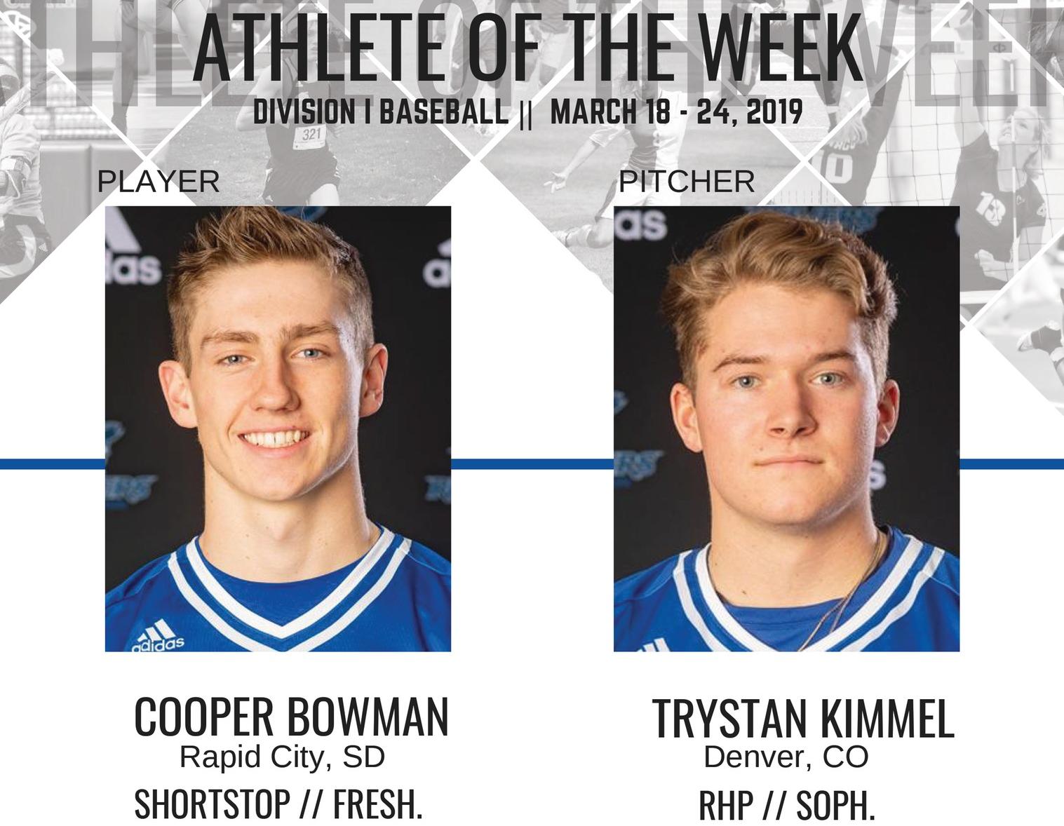 Reivers sweep Conference Player of the Week Awards