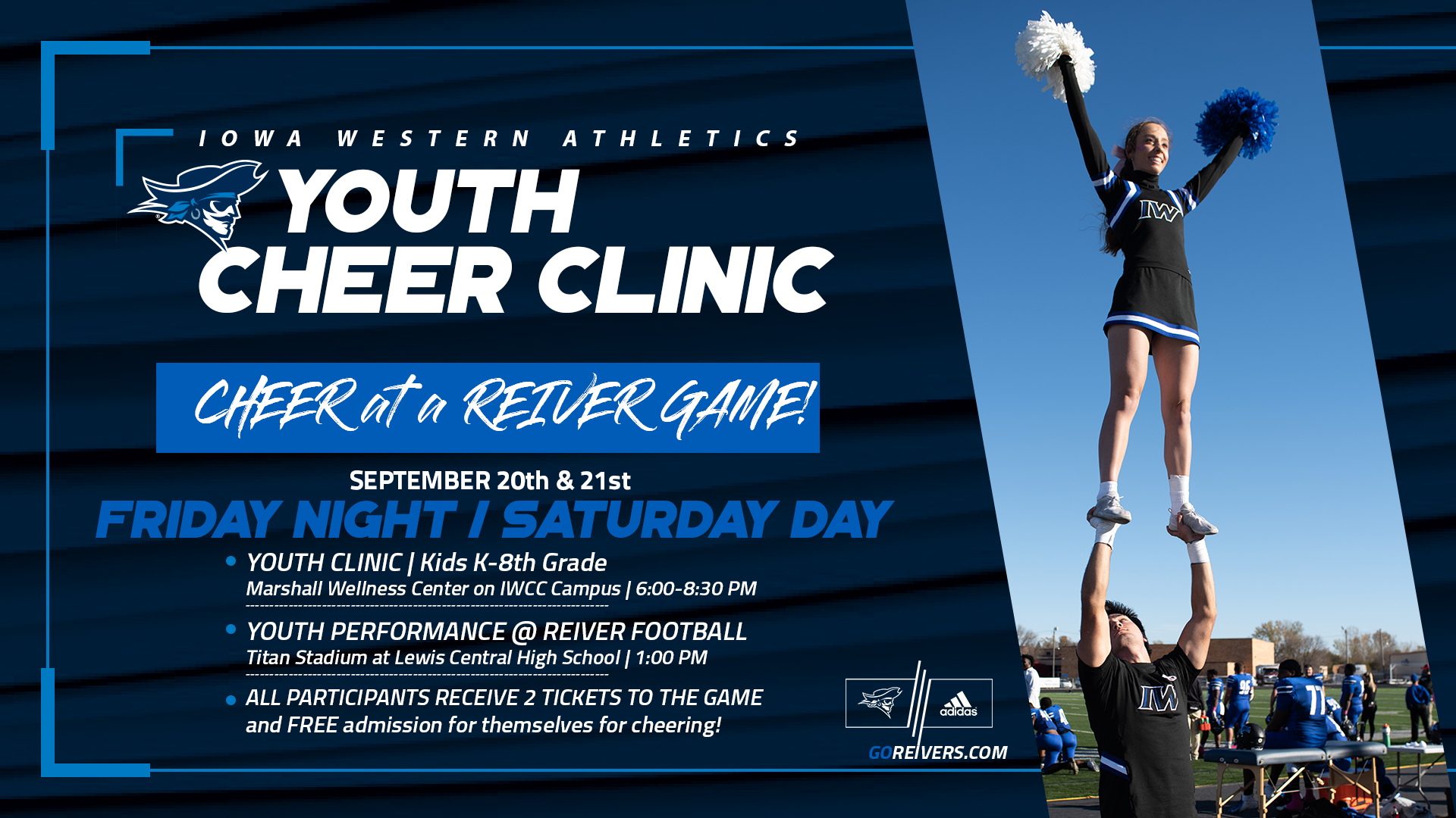 Get Signed Up for This Weekend's Reiver Cheerleading Youth Clinic!