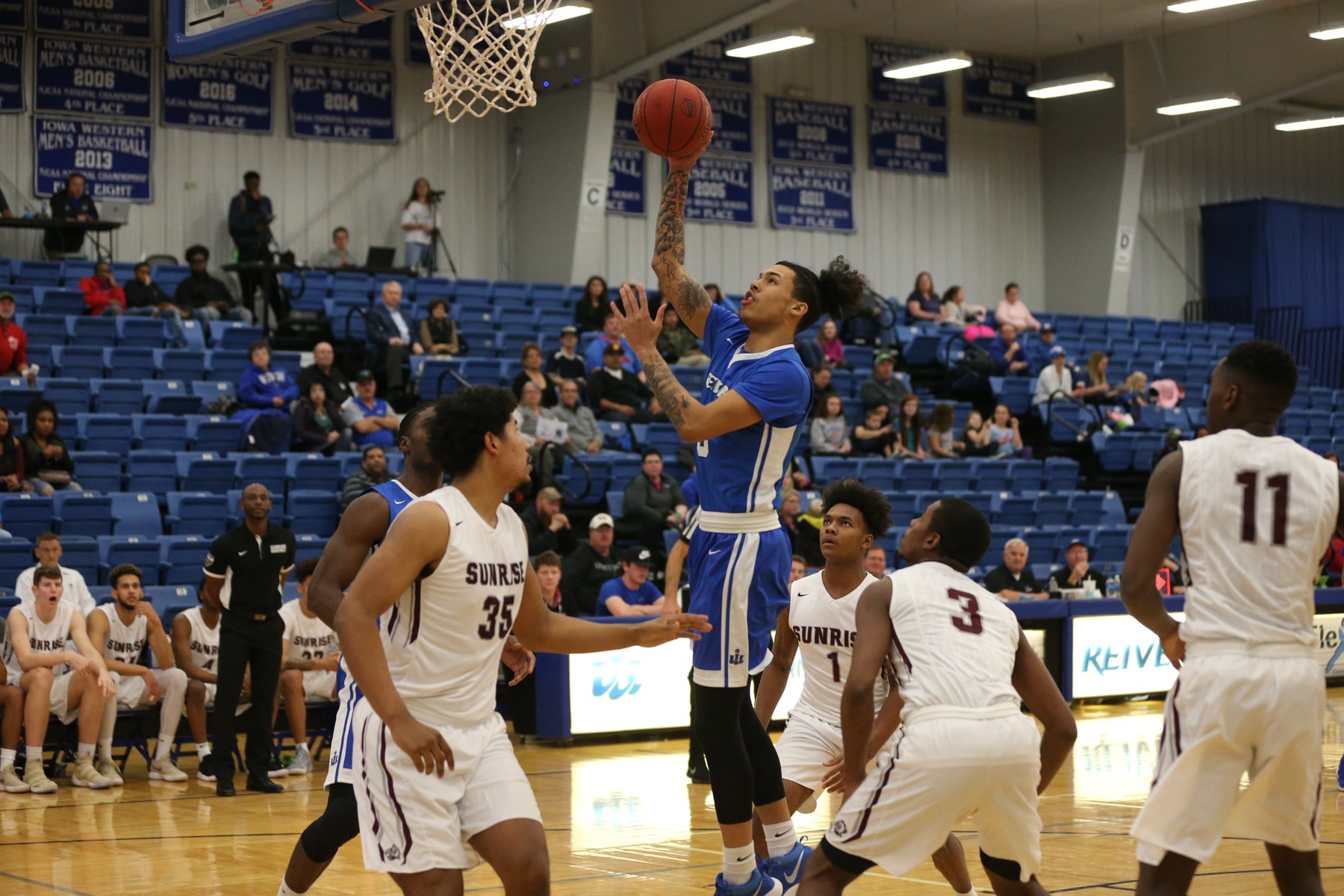Isaiah Wade's tenth "double-double" of the season helped #17 Iowa Western to an impressive 108-87 road conference victory over the Northeast Hawks in Norfolk, NE.