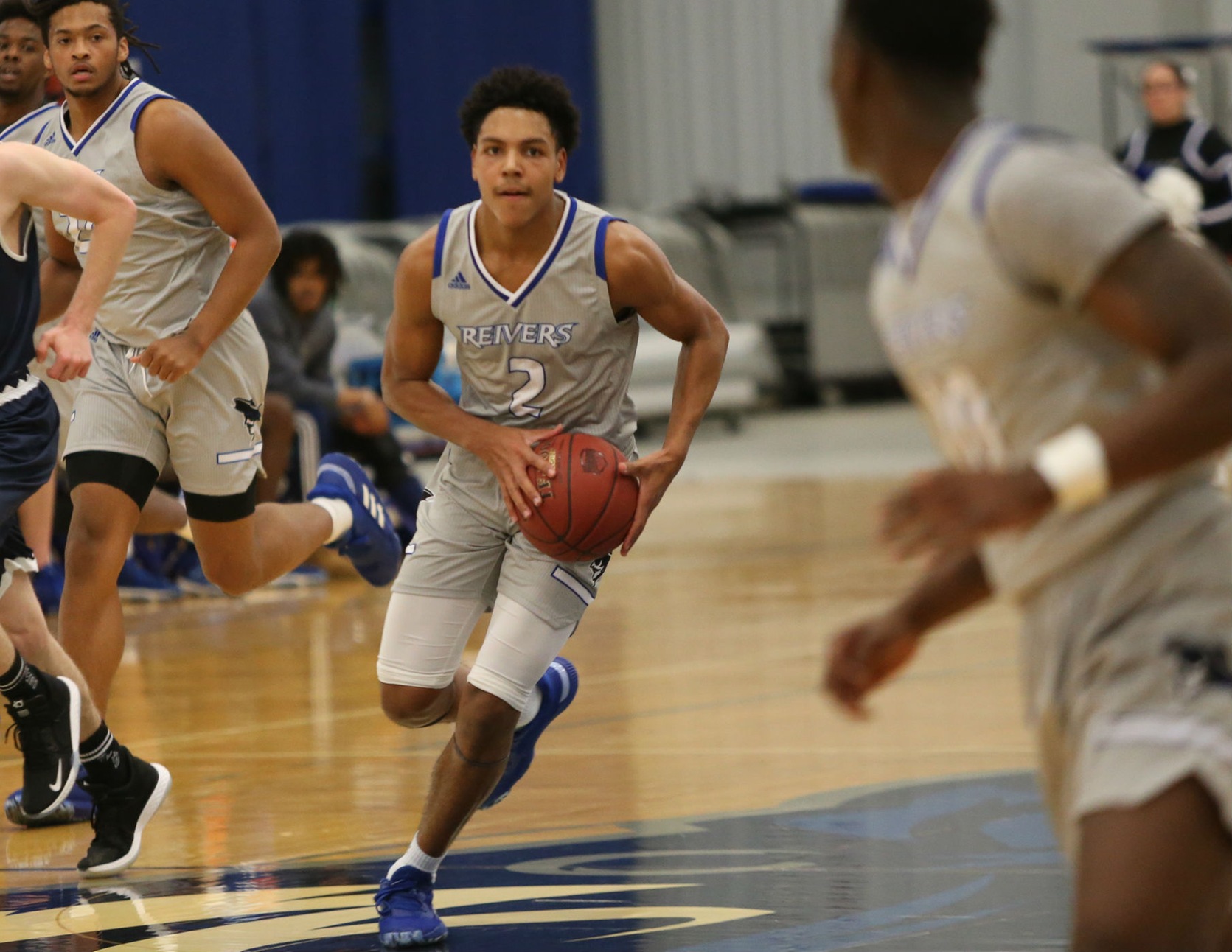 Josiah Strong (center) and Bryce Fitzgerald (left) scored 21 and 18 points respectively; as the Reivers won the 6th game out of their last 7 contests Tuesday (12/17) night.