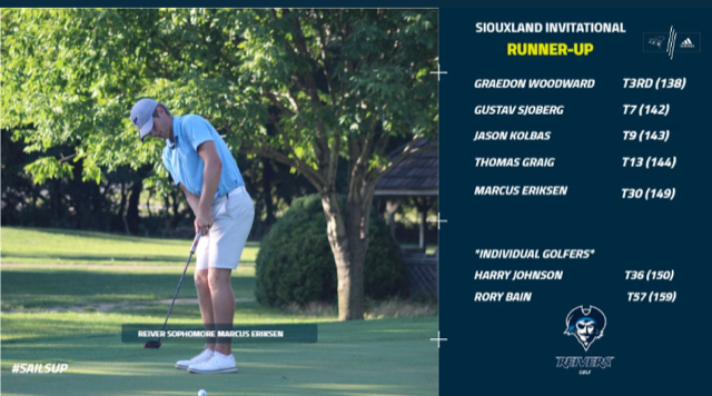Reiver Men Golf Come Up Short in the Siouxland Invitational